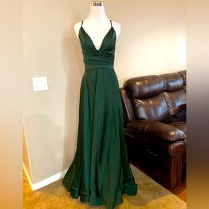Emerald green gown